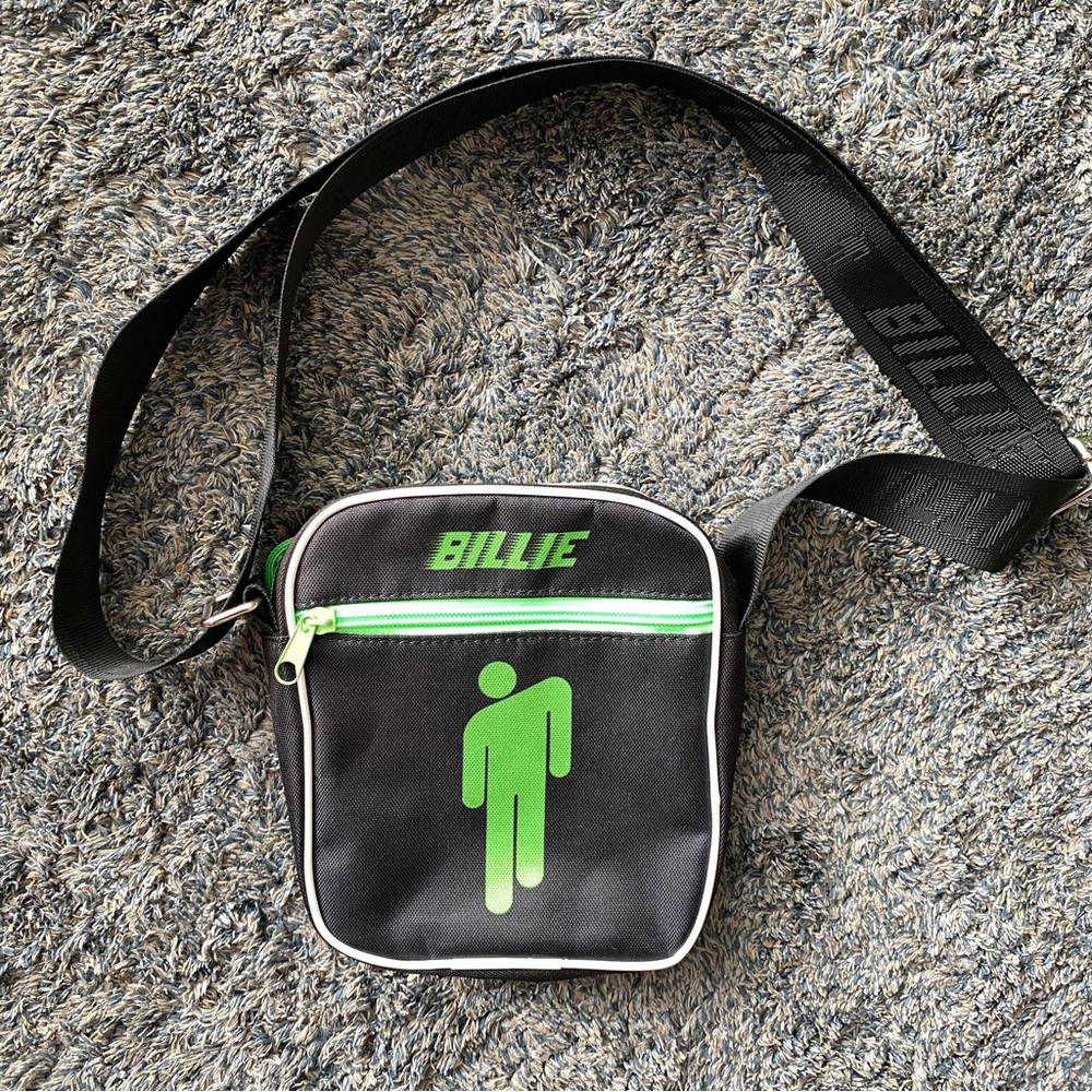 Eilish Black and Neon Green Crossbody Bag